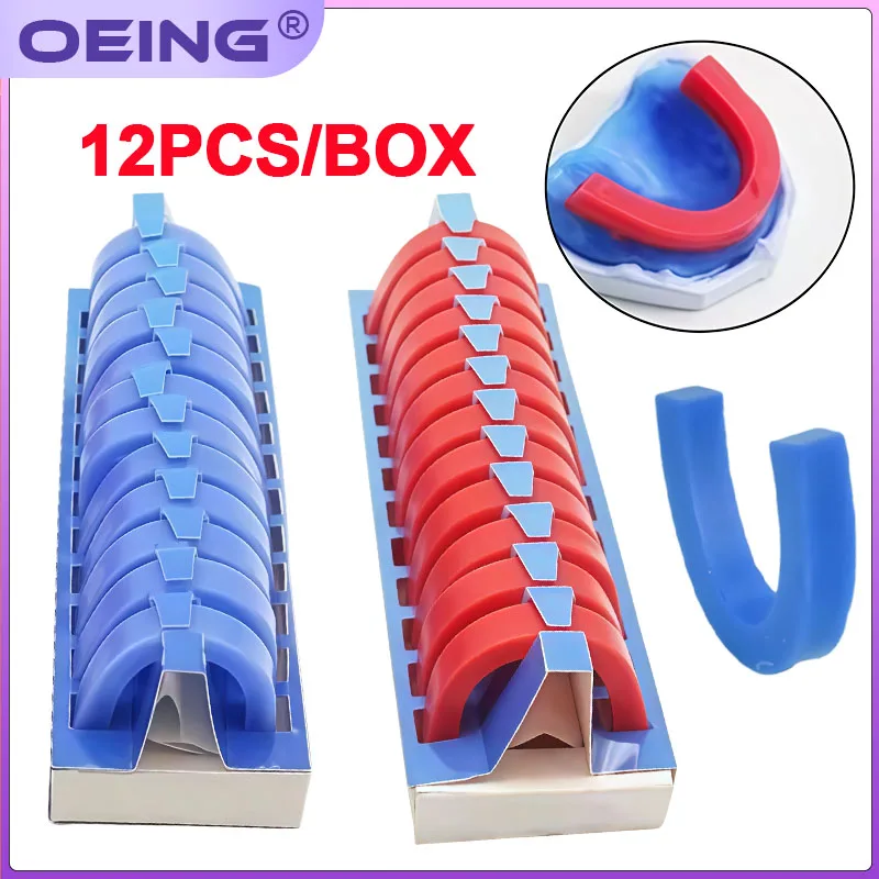 12Pcs Soft/Hard Wax Strips for Full-Mouth Dental Prosthesis Models—For Practice in Tooth Arrangement—Oral Occlusal Wax Material