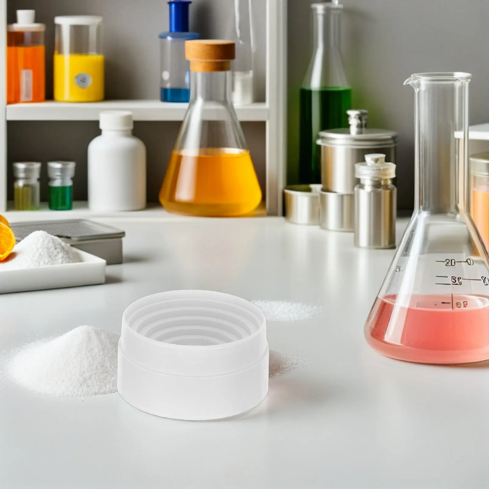 Obrázek 7: Chemie baňka stánek 90mm plastový laboratoře baňka držák báze topologického prostoru ne kolíček konírna podpora pro kolo dno laboratoř glassware držák