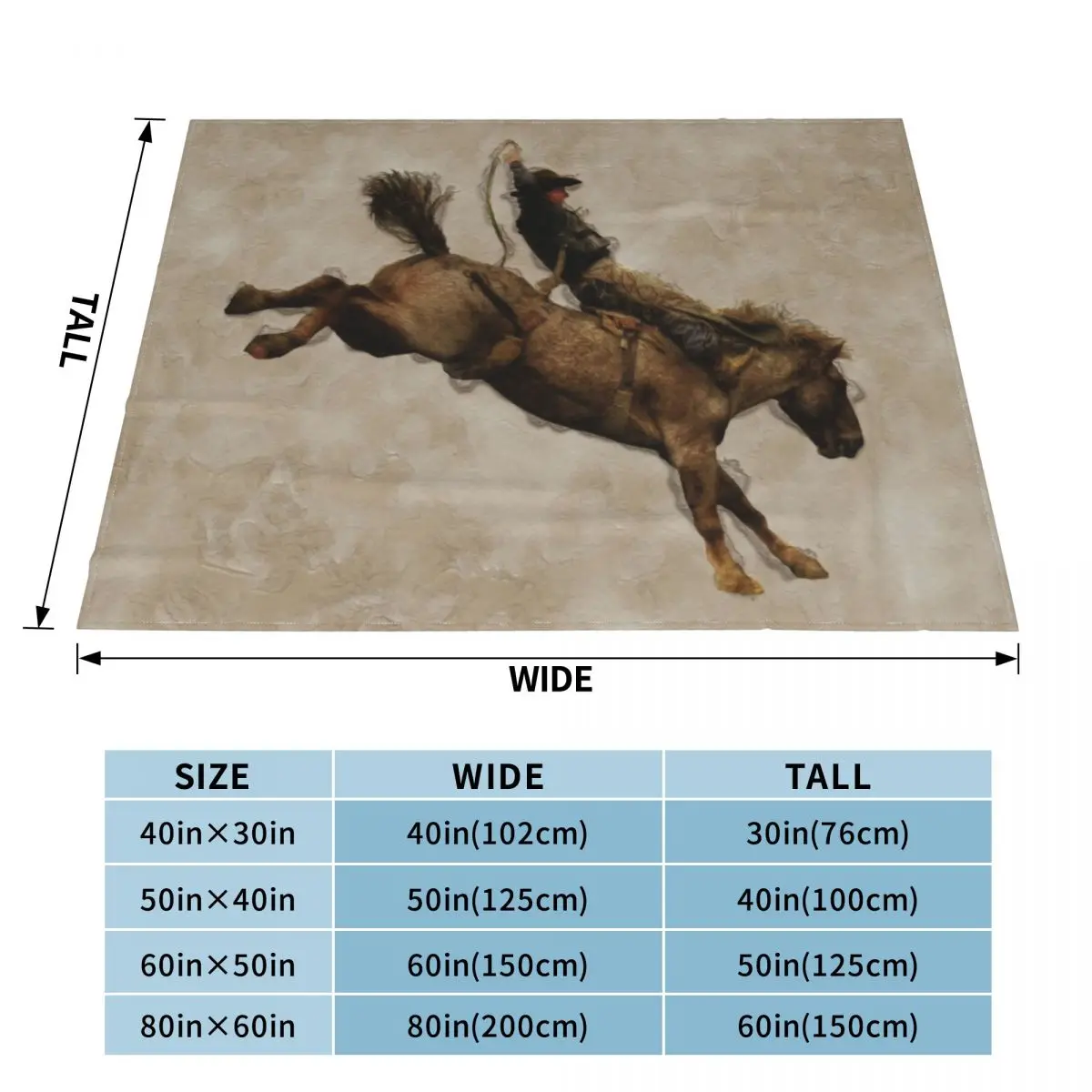 Bucking Bronco Rodeo Cowboy Throw Blanket Summer Beddings Thins Blankets