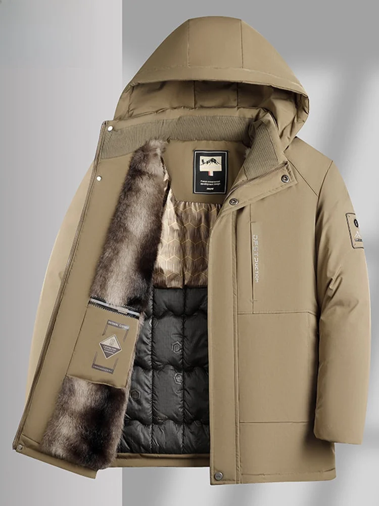 

Thiened Cotton Jaet Winter New Sle Ветрозащитный капюшон Fce Warmth Qui Heating Среднего возраста и ly Теплый хлопок Out...