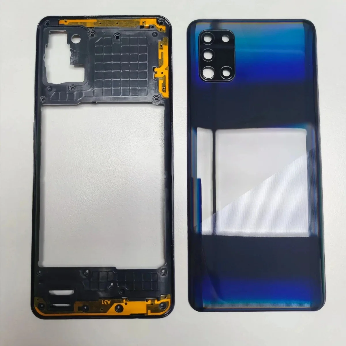 

Full Housing for Samsung Galaxy A31 A315F A315G A315N A315，Middle Frame +Back Cover Rear case with Adhesive Replace