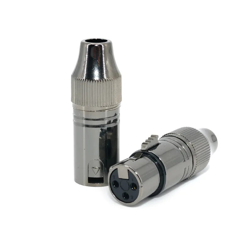 Gold-Plated Rome XLR Male Microphone Connector 3-Core Balance XLR Plug New Condition Copper Adapter with Color