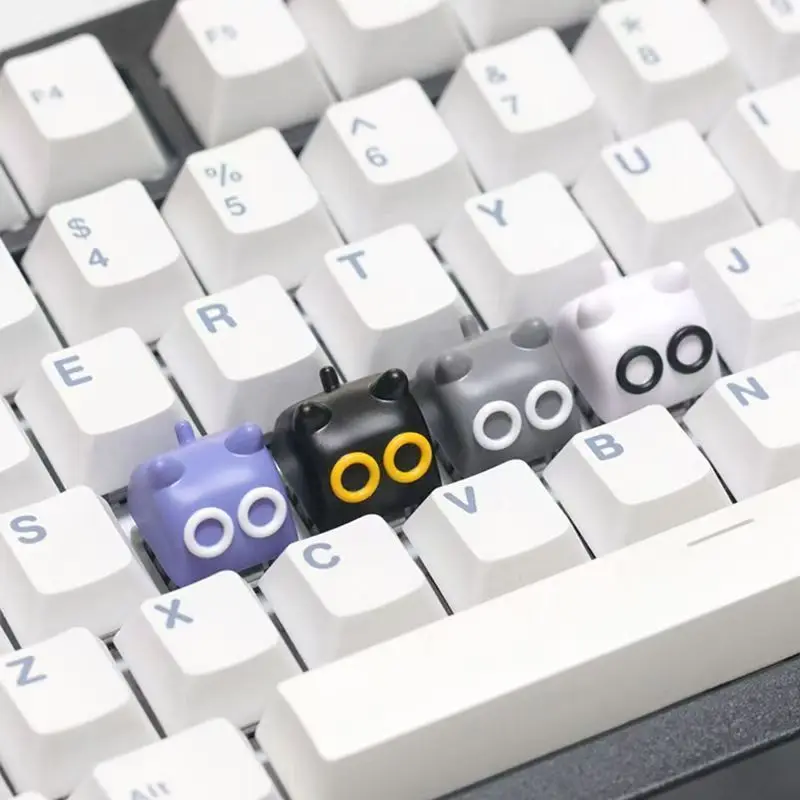 Cat Artisan Keycap Single 3D Black Cat Kitty Resin Custom Novelty for Mechanical Keyboard Cherry MX ESC Cute Kawaii Personalized
