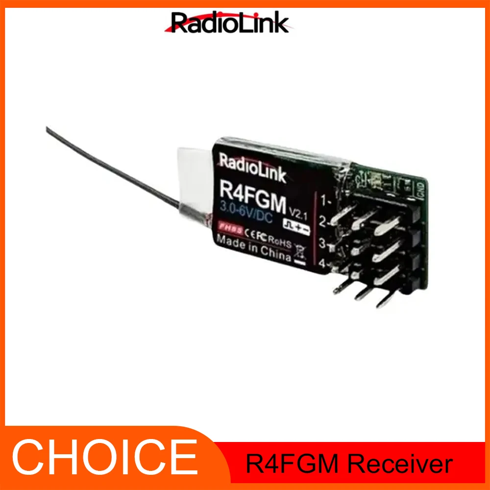 

New R4FGM 4-Channel Mini Gyro Receiver–for 1:28/1:64 RC Pocket Drift Cars & Hotwheel | Compatible with RC4GS/RC6GS/T8S/T8FB/RC8X