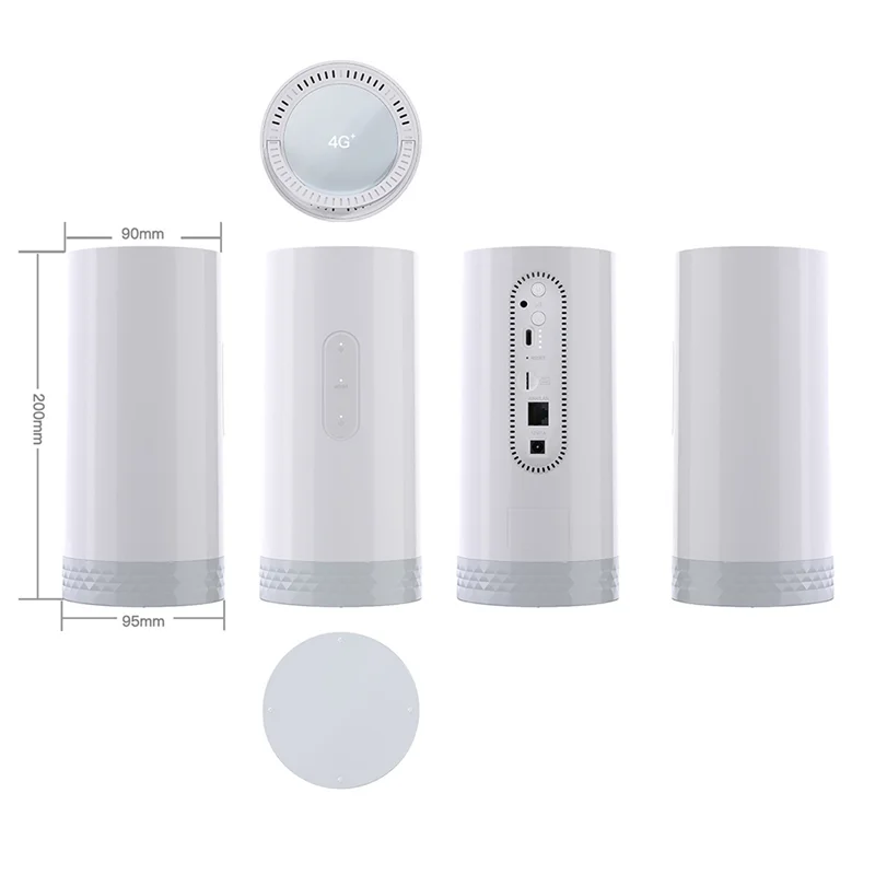 B04C-LTE Cat7 Router Wifi Nirkabel CPE Modem Wifi Router Wifi Nirkabel SIM Router Dalam Ruangan dengan RGB Global Band EU-PLUG