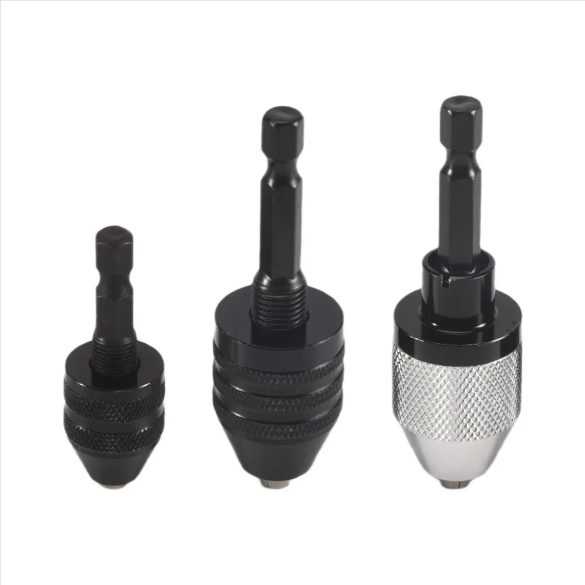 |NEWAA73|3PCS 1/4 Inch Hex Shank Keyless Drill Chuck Quick Change Adapter Converter Impact Drills Bits, Electric Tool Ac