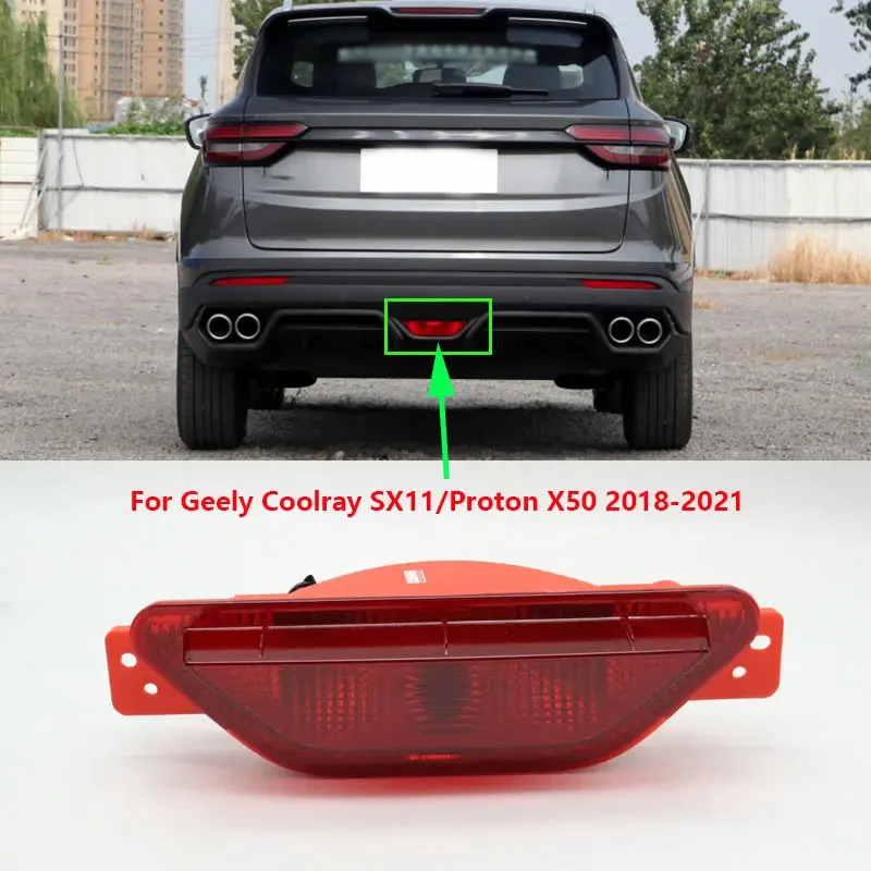 For Geely Coolray SX11/Proton X50 2018 2019 2020 2021 Car Tail Rear Bumper Fog Light Brake Lamp