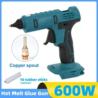 600W Cordless Electric Hot Melt Glue Gun 11mm Glue Stick Hot Melt Welding Hot Air Gun for Home Crafts DIY for Makita 18V Battery