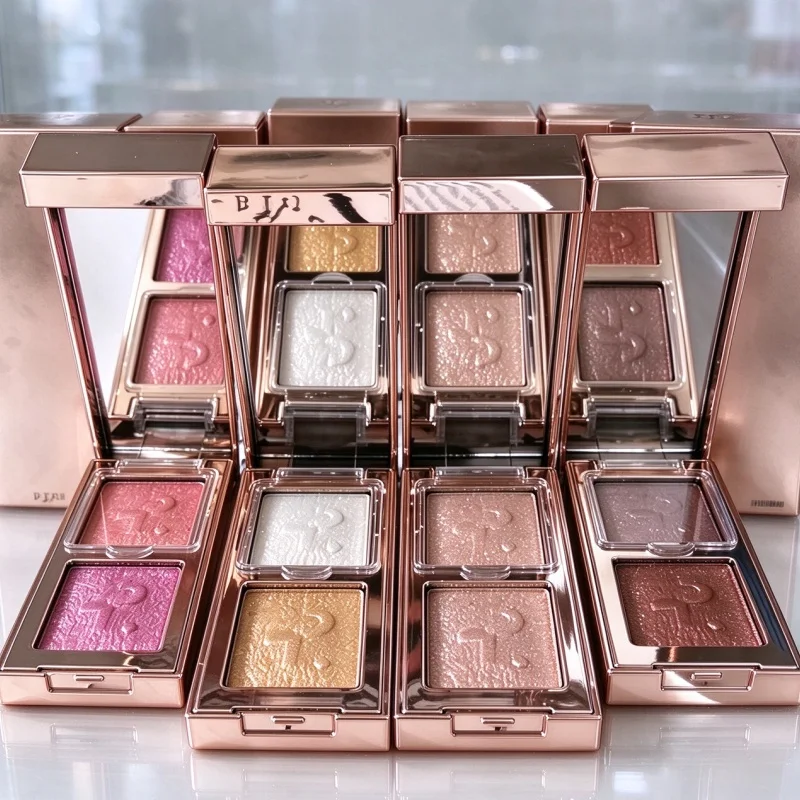 Popular Brand Patrick Illusion Two-color Pearl Eye Shadow Creates A Deep Three-dimensional Eye Makeup Eye Shadow Plate Cosmetics