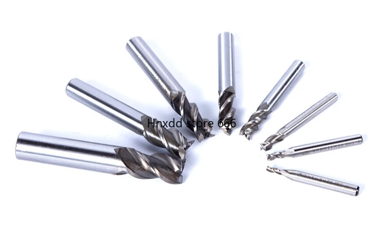 Straight shank end mill Three blade end mill