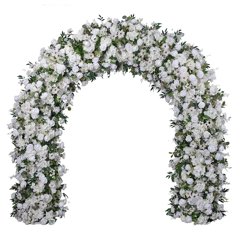

2.4 * 2.4m Arch Floral Wedding Background Stage Arrangement Green Plants Rose Door Simulation Flower