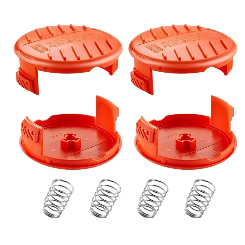 L60A Replacement Trimmer Line Cap And Spring For BLACK+ DECKER, For Black+ Decker AFS RC100P Trimmer Spool Cap Covers