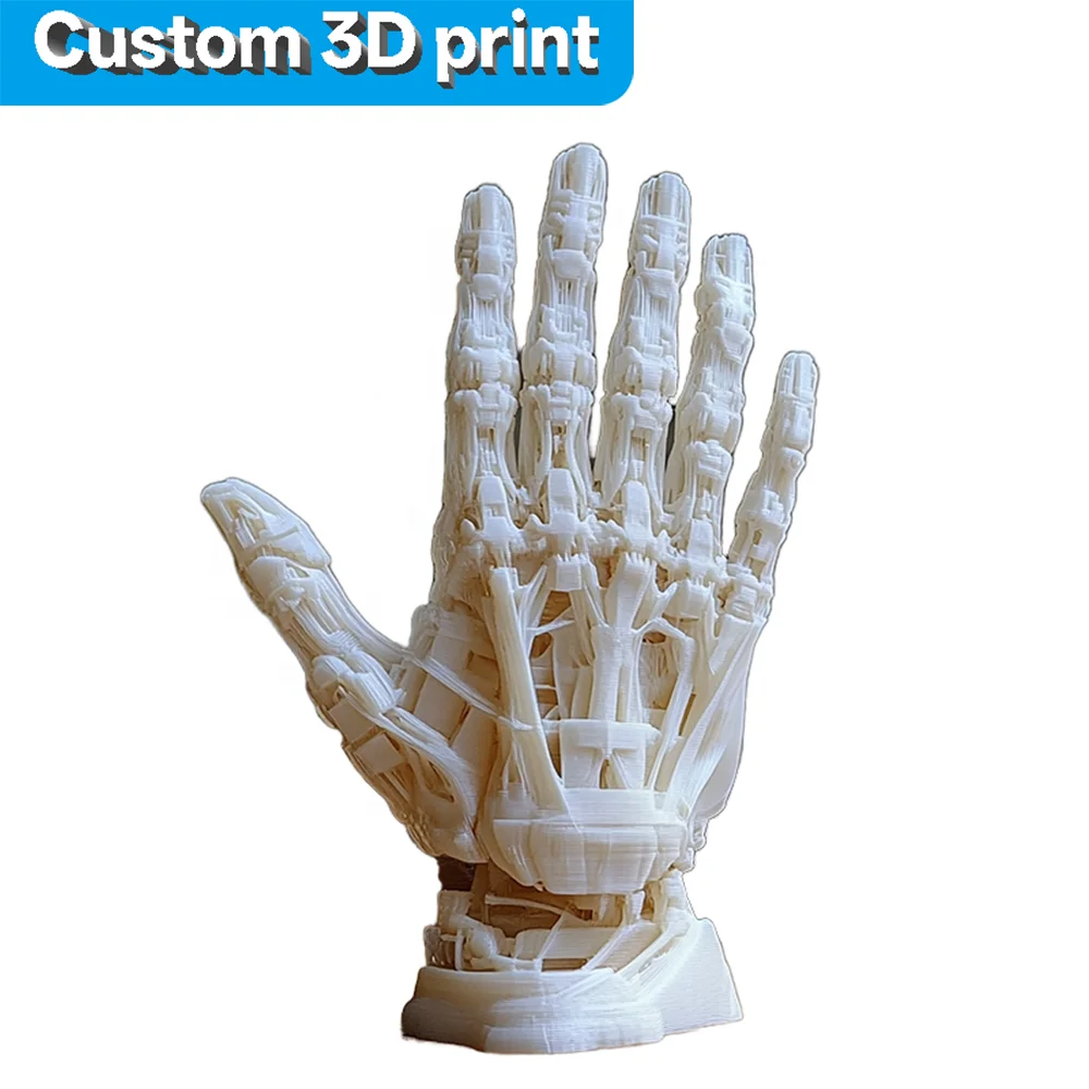 oem Design 3D Printer Hand Prototype High Quality Nylon SLA 3D Printing Durable ABS Resin Material Made of Metal 3d print servic