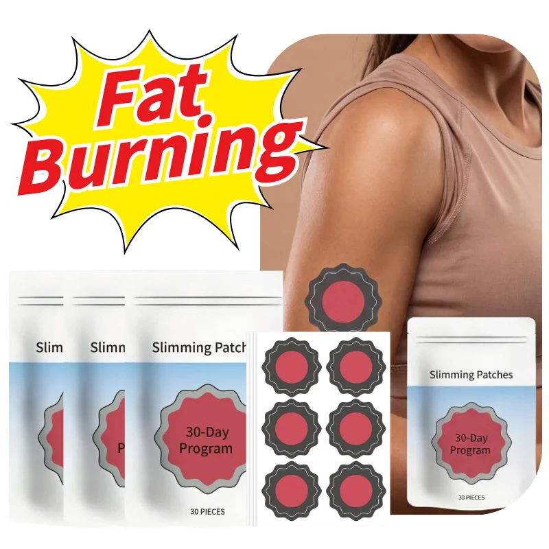 Herbal Abdomen Fat Burning Stickers For Weight Loss Moisturizing Natural Slimming Belly Patches 30-Day Detox Slimming Patches