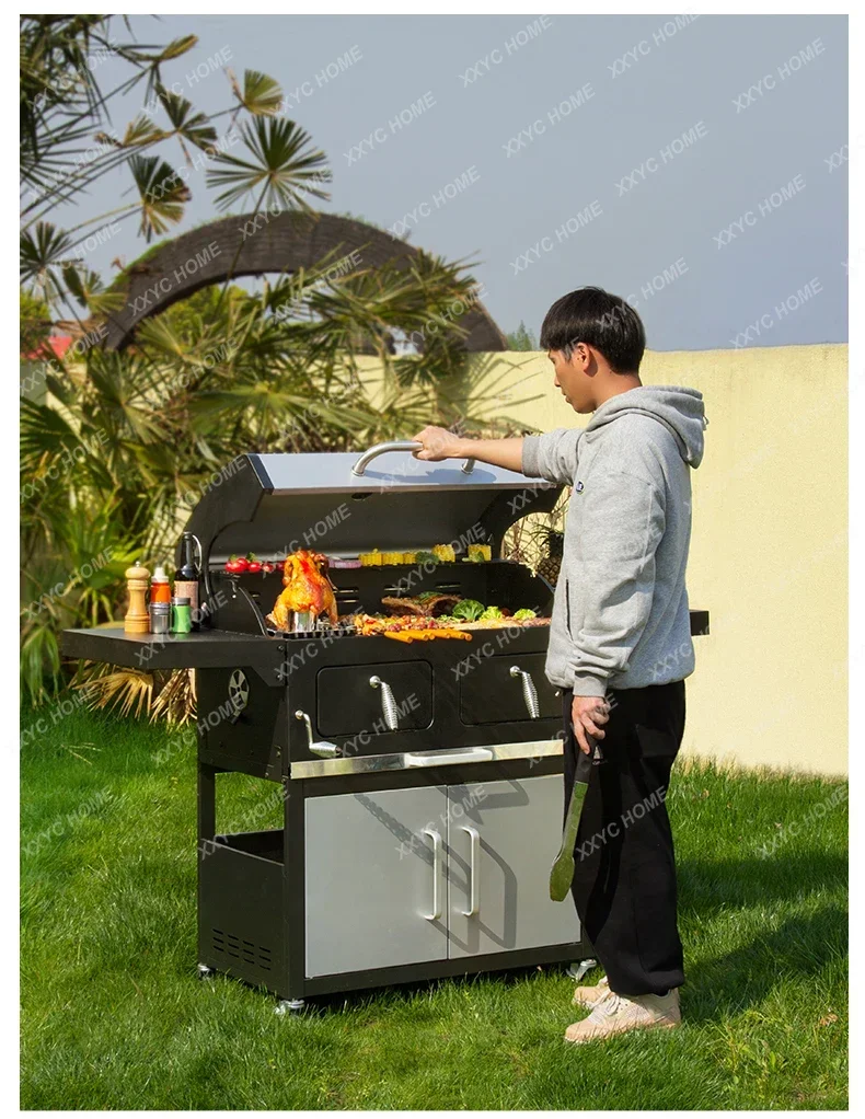 Yard Charcoal Grill Household   Outdoor  Skewers BBQ Truck Extra Large More than 5 people