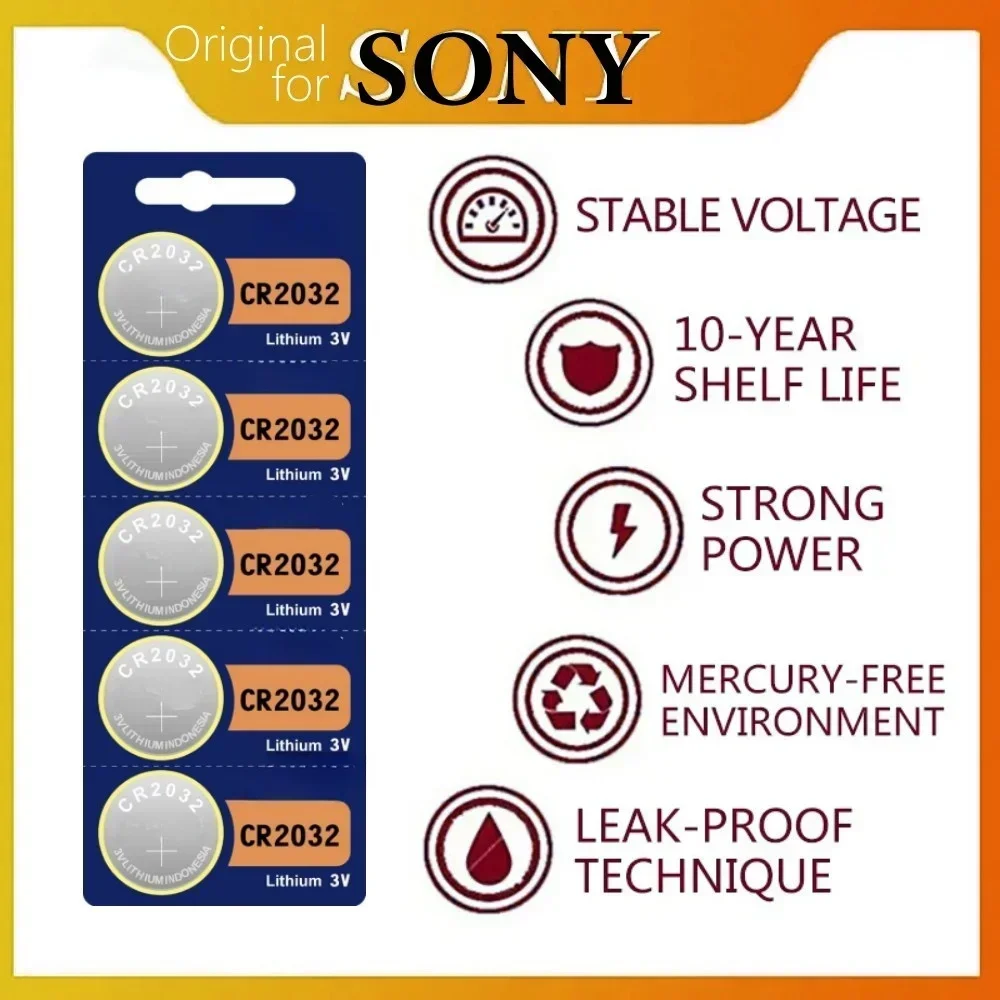 100Pcs Original For Sony CR2032 CR2025 CR2016 Lithium ion battery LED light toy remote control for electronic watches