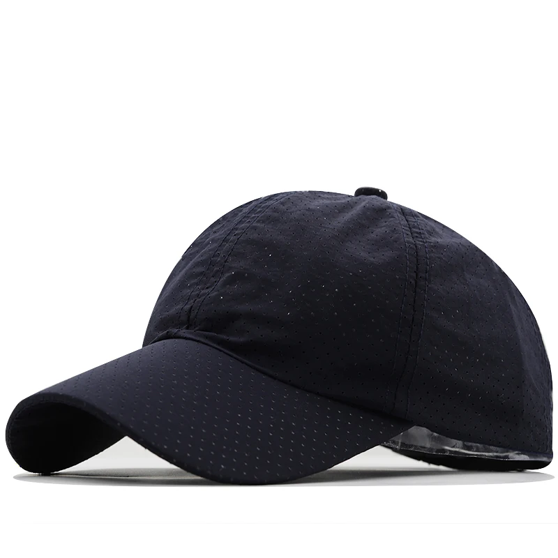 New Men Women Summer Baseball Cap Quick Drying Hats Unisex Breathable Sport Pure Color Snapback Hat bone baseball hat