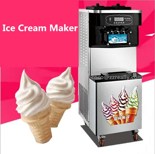 Free shipping by sea to seaport !Italian sliver color soft serve ice cream maker ice cream making machine for sale