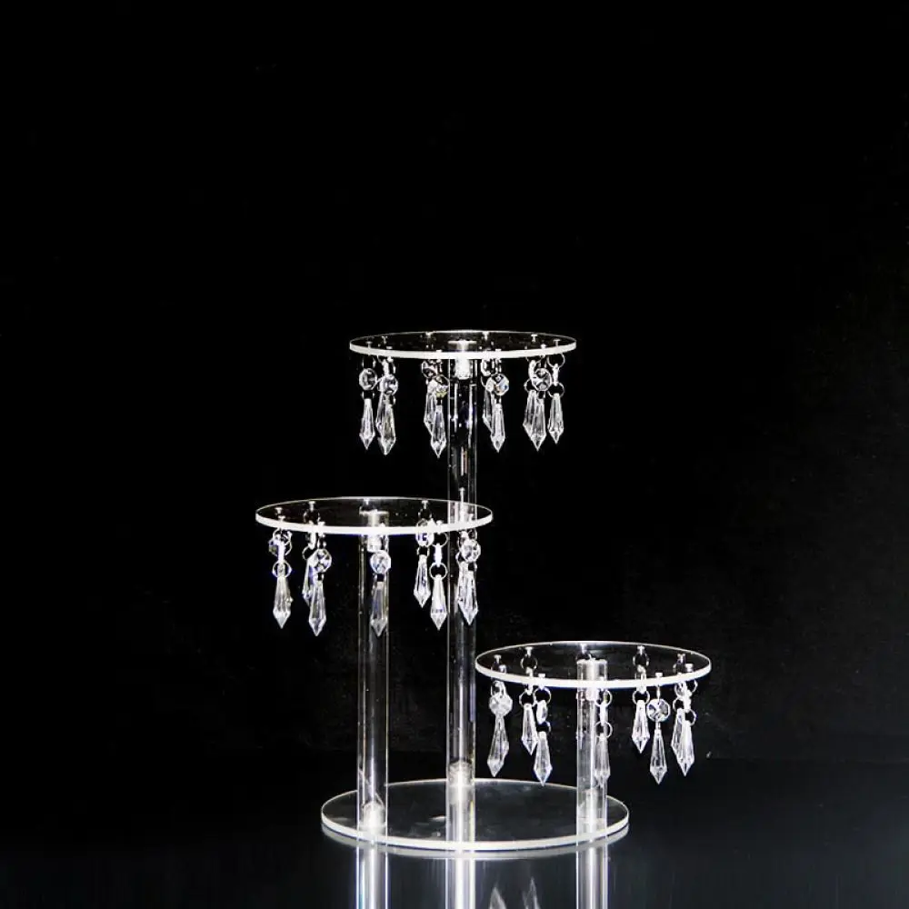 Modern Minimalist Acrylic Cupcake Stand Transparent Dessert Serving Tray For Home Celebration Anniversary Event Decor