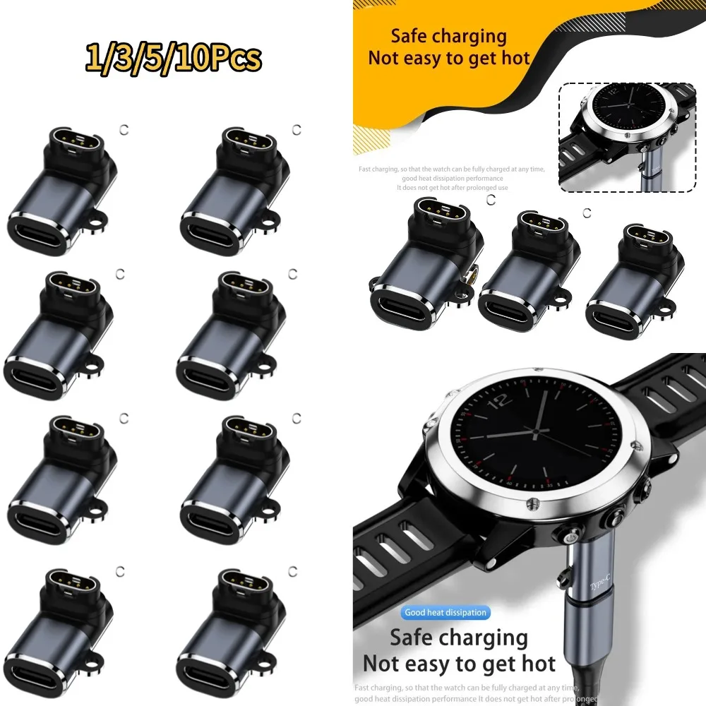 

1/3/5/10Pcs Type C Charger Adapter For Garmin Fenix 7 7X 5S 6 6X 6S PRO Smart Watch Chargering Converter Accessories