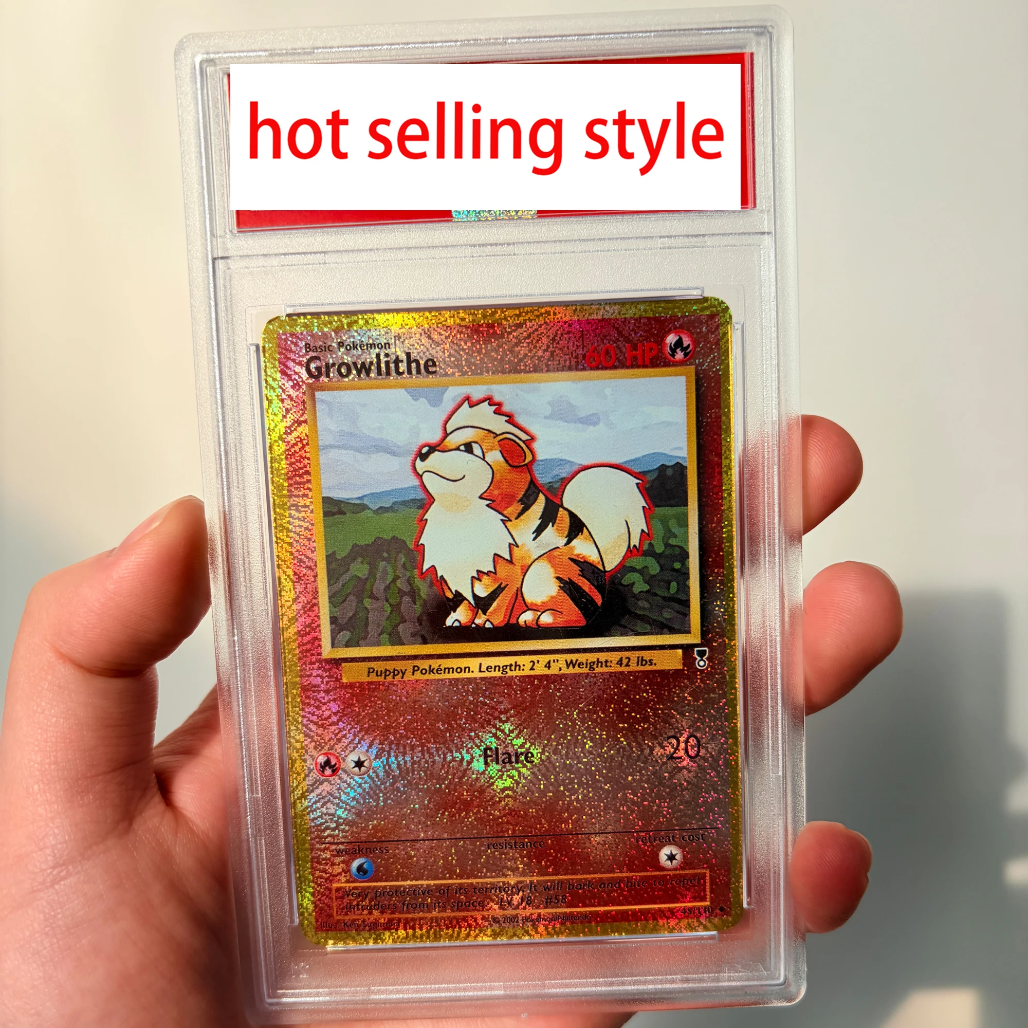 

Diy Self Made Ptcg Growlithe Copy Rating Card Refraction Color Flash Ptcg Growlithe Collection Card Anime Cards Gift Toys