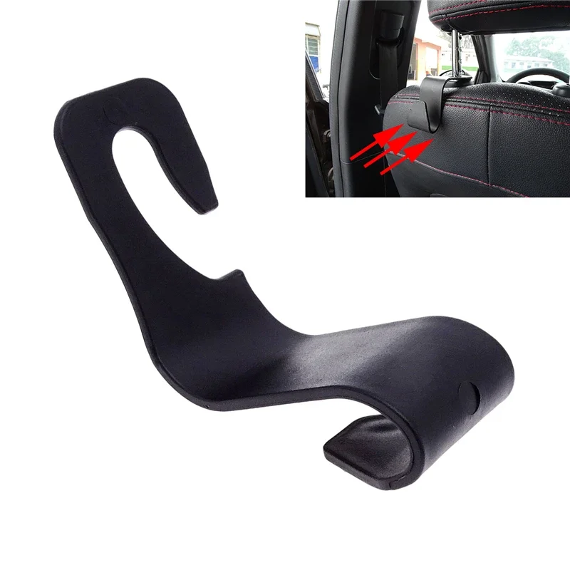 Universal Bracket Car Clip Seat Back Hook Black Plastic Headrest Storage Rack Fit for Honda BMW Audi Benz Interior Accessories