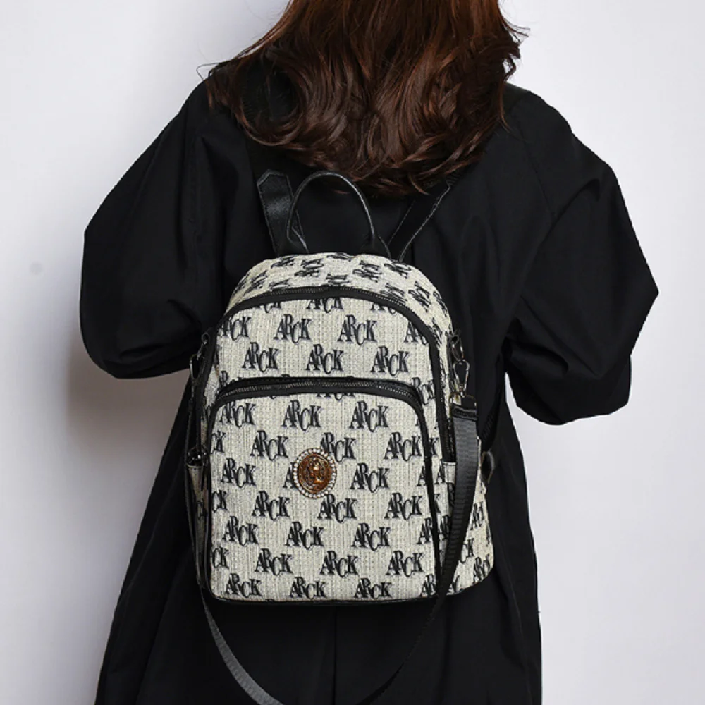 

Новые модные дизайнерские рюкзаки из мягкой искусственной кожи с буквами, женские повседневные сумки на плечо большой вместимости, школьный рюкзак