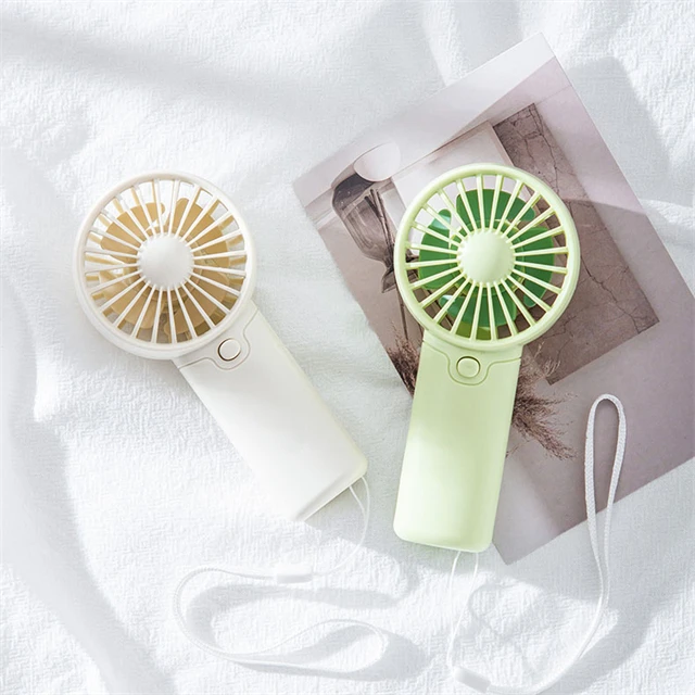 Custom Logo Rechargeable Portable Mini Air Cooler Handheld USB Electric Fan 3 Speed Personal Pocket Hand Held Fan Made Plastic