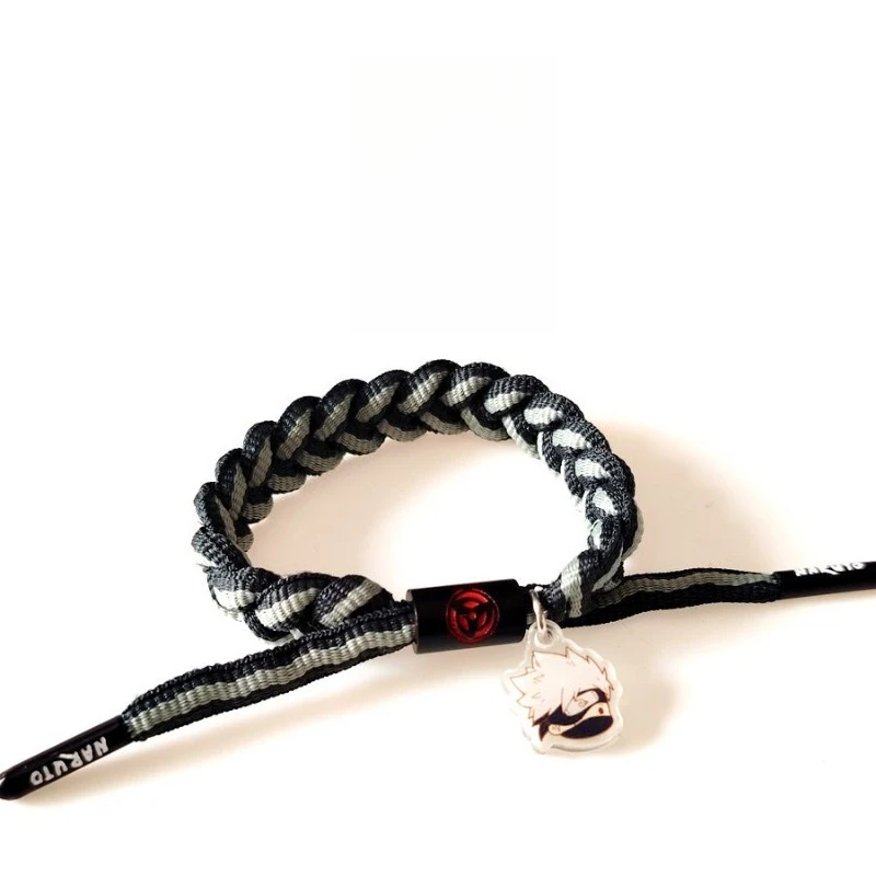 NARUTO Uzumaki Naruto Uchiha Sasuke Hatake Kakashi Creative Reflective Bracelet Secondary Animation Peripheral Woven Hand Rope view 4