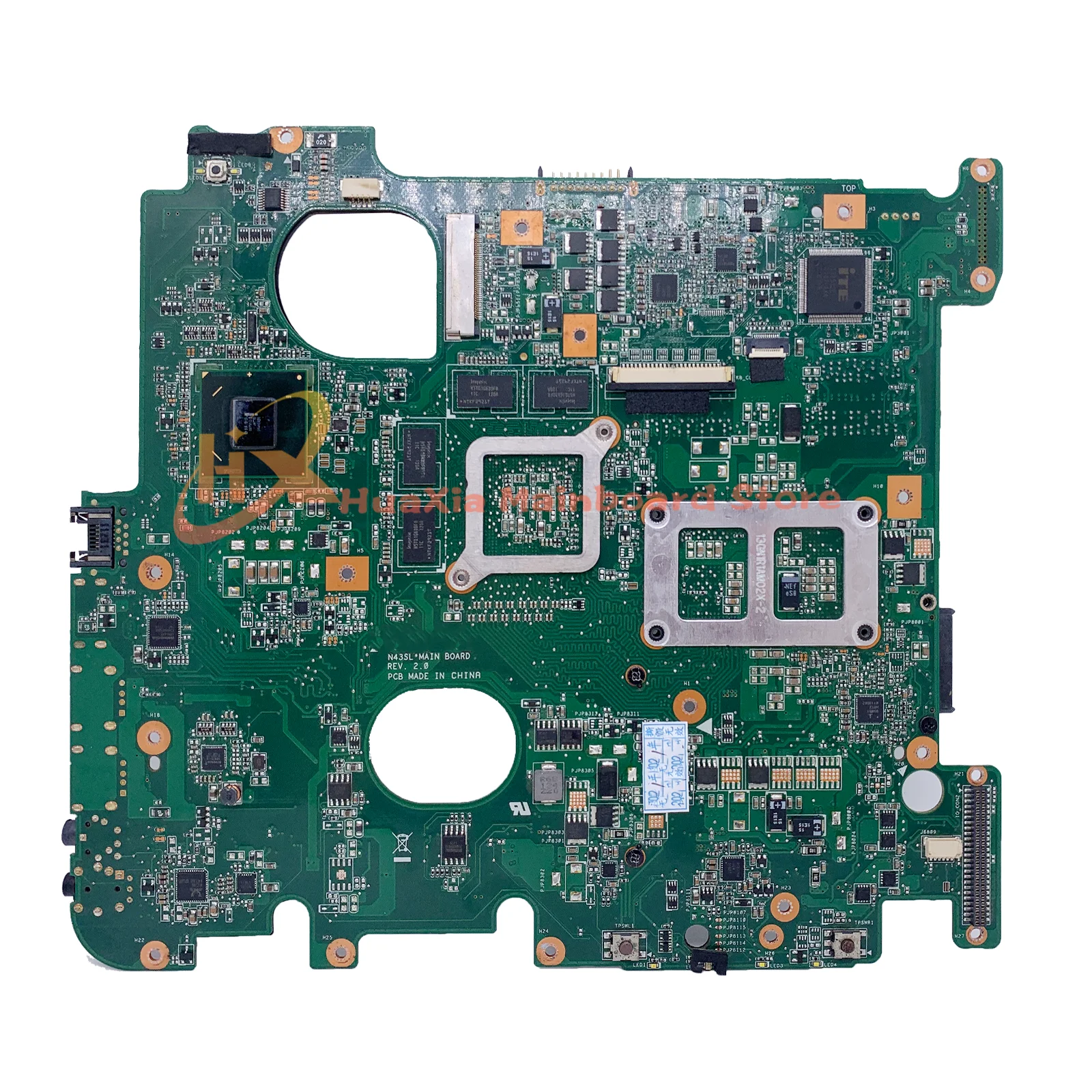 N43SL Mainboard For ASUS N43S N43SN N43SM X43S K43S A43S Laptop Motherboard Supports i3 i5 GT540M GT550M GT630M