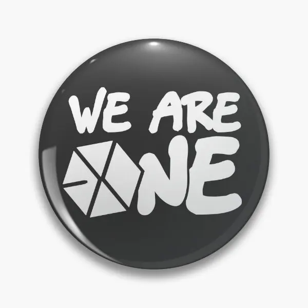 Exo نحن واحد الخط الأبيض لينة زر دبوس هدية لطيف ديكور عاشق النساء شارة طوق الملابس الإبداعية التلبيب دبوس الكرتون مجوهرات
