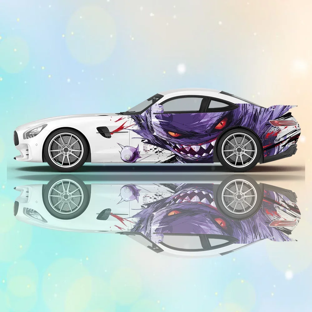 

Gengar Pokémon Evil Car Vinyl Wraps Decal Self-adhesive PVC Sticker Suitable for Trucks SUV Decoration Auto Accessories Gift