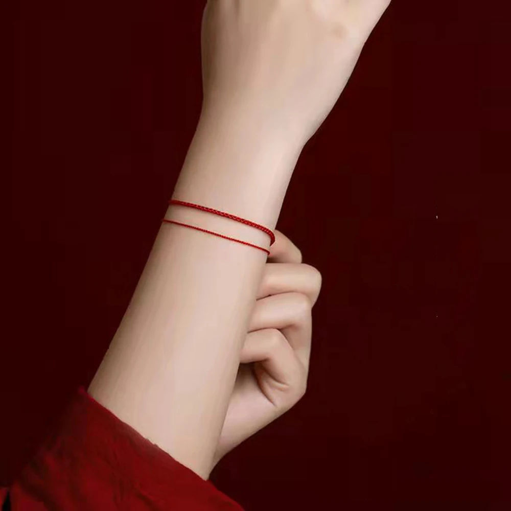 Red String Bracelet With Gold Plated Clasp Red Cord Jewelry For Men Women Unisex Kabbalah Protection Good Luck Amulet Red Thread