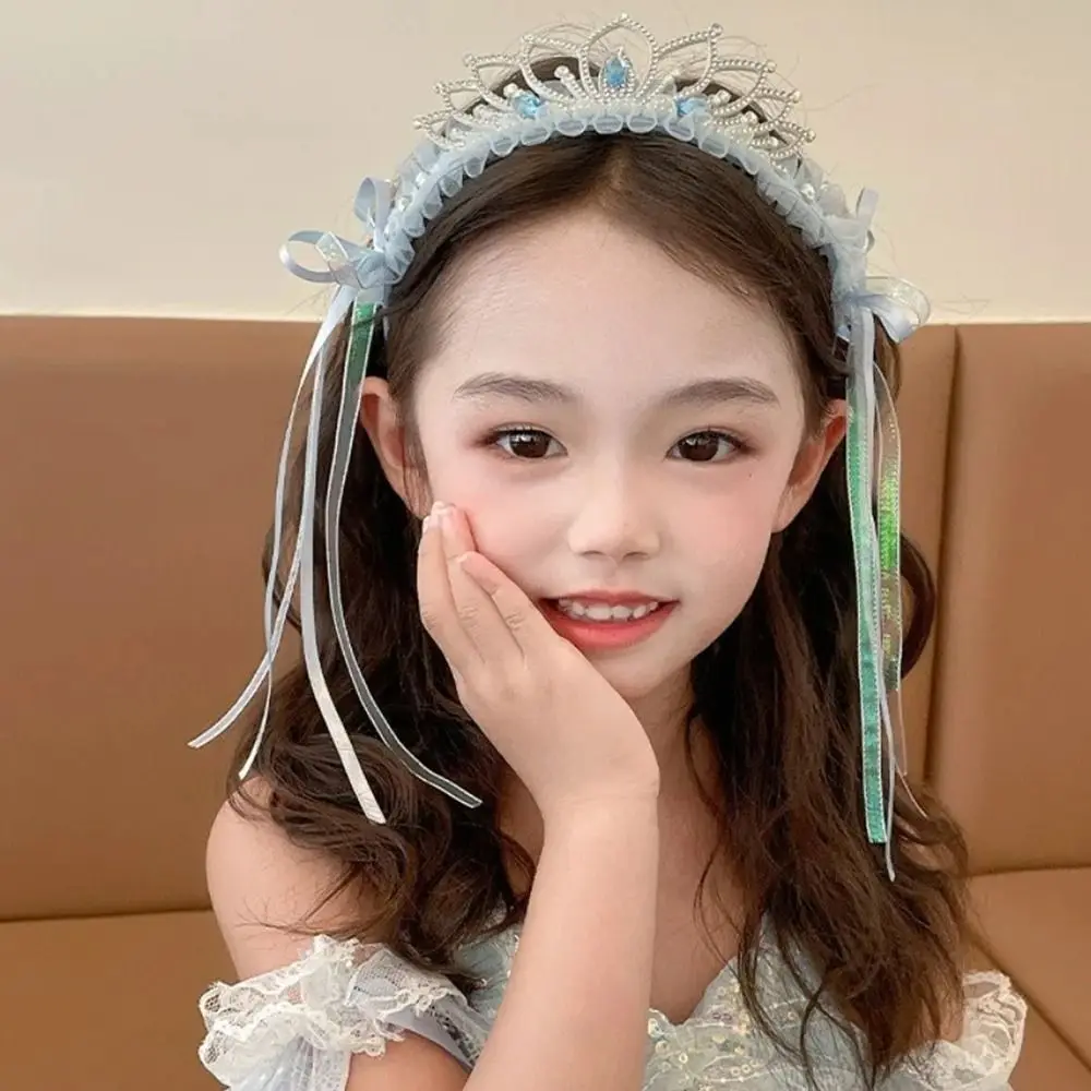 

Royal Blue Princess Crown Brilliance Photography Accessories Rhinestone Headband Girl Hair Clip