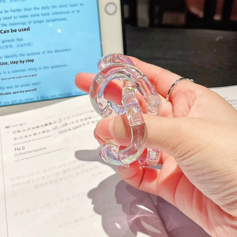  Transparent Tangle Toy Eternal Version Stress Relief Toy Twisting Joy Crystal Wrapping Prank Toy for Office Use