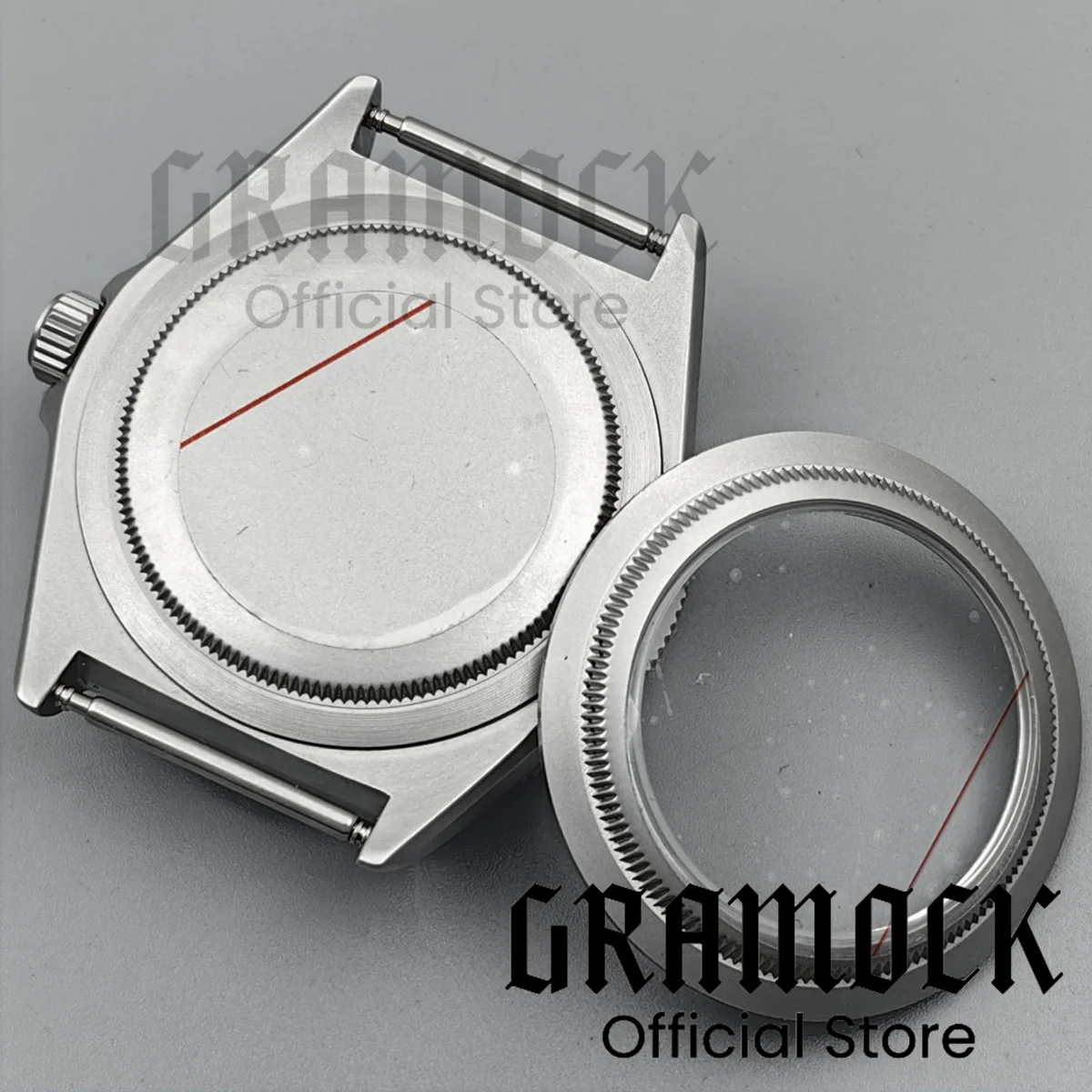 GRAMOCK 40mm NH34 Tattico Rana Acciaio Opaco Diver Cassa Dell'orologio Zaffiro A Cupola Nero Verde Lunetta Fit NH35 NH36 ETA2824 PT5000 Movts