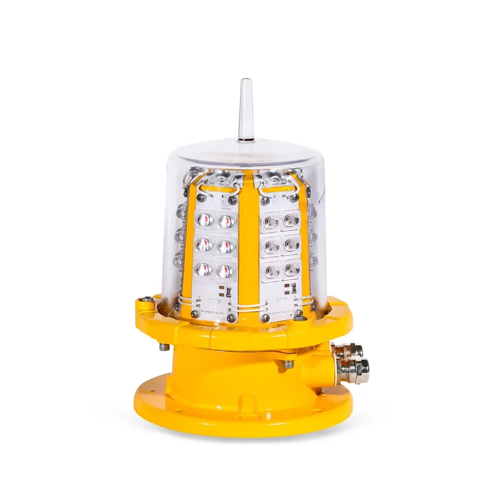 Airport Tower Solar Powered LED Navigation Aviation Obstruction Light  Obstacle Warning Light for Marine