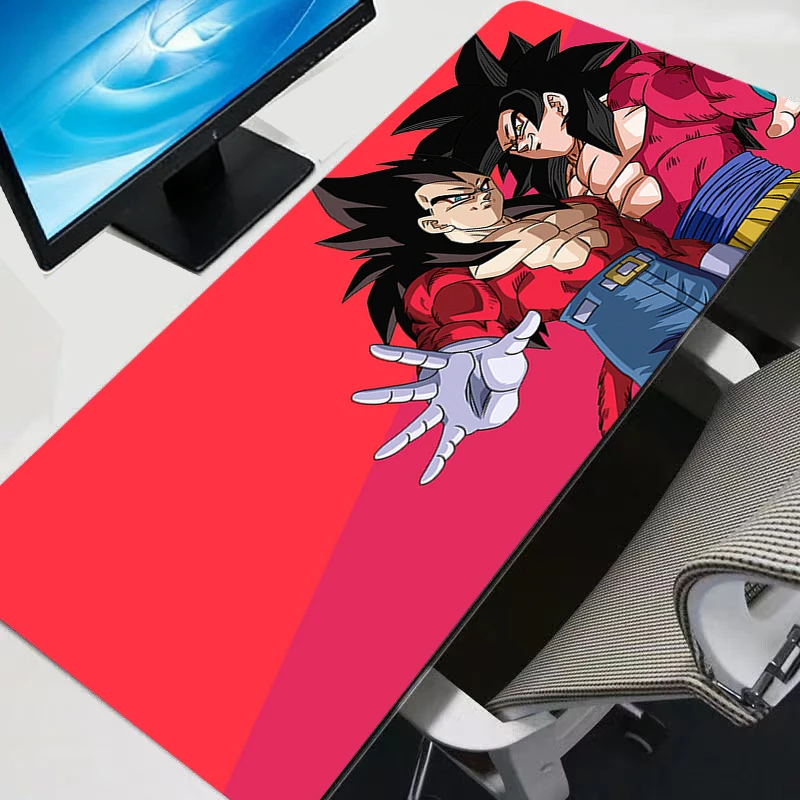 Tappetini per mouse Accessori da gioco Anime Tastiera Tappetino da scrivania Gabinete Tappeto per giocatori Tappeto Mousepad Dragon Ball Vegeta e Goku Tappetini per mouse