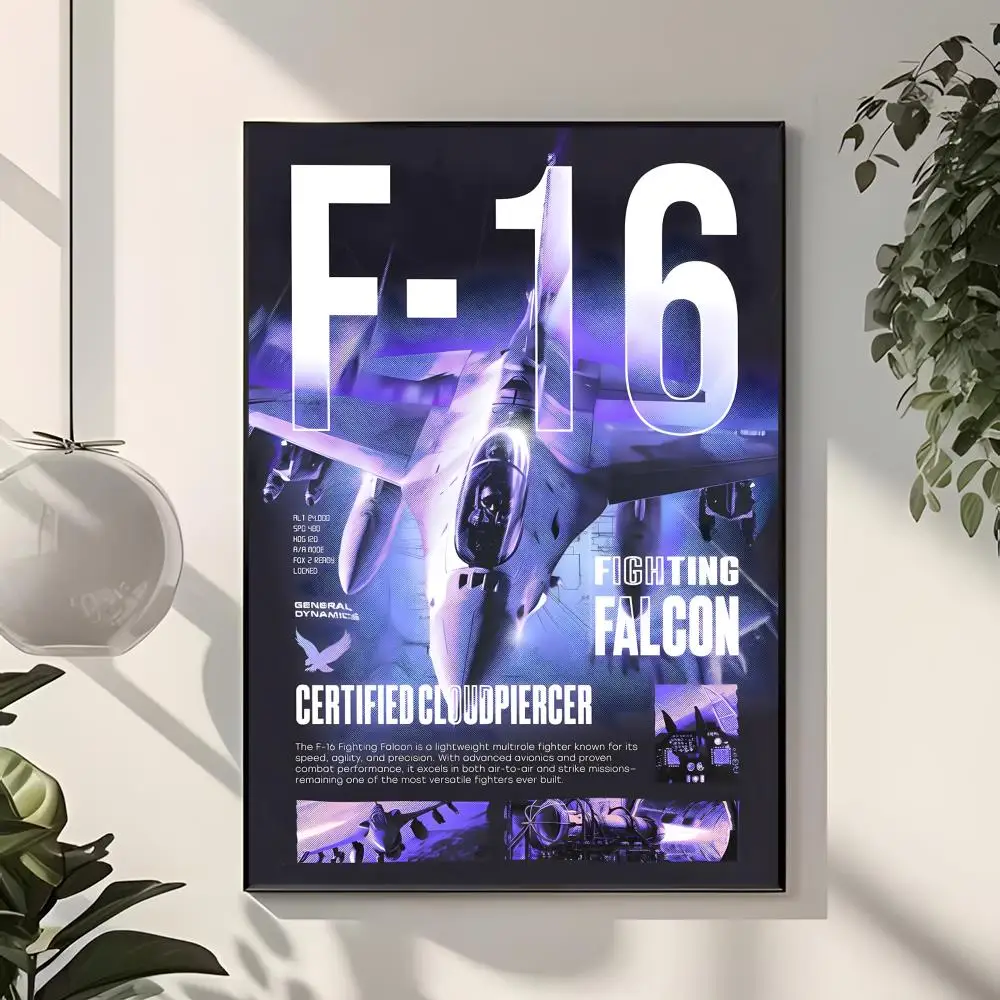 aircraft military F-Fight Plane Poster  Classic Home Interior Design & Modern Wall Decor Art Collection