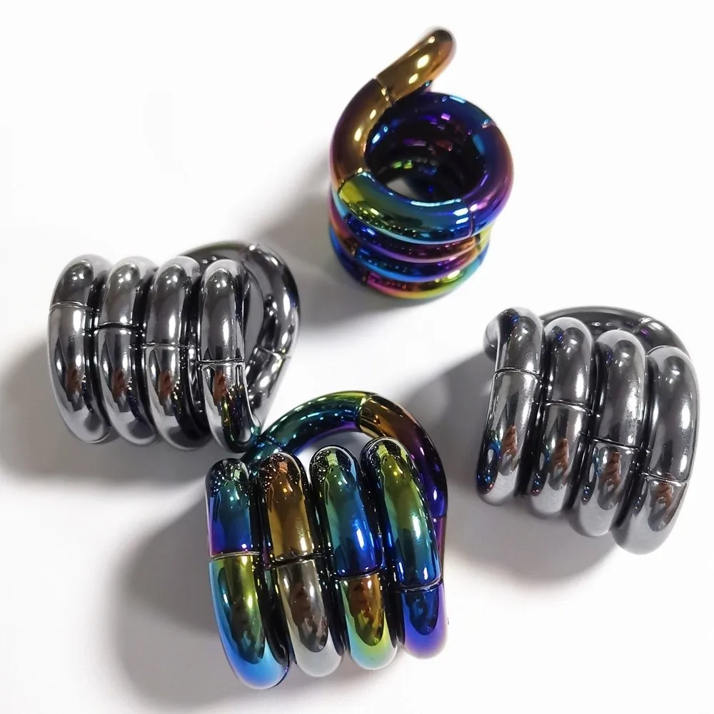 Electroplated Twisty Toy Squeeze Deformation Stress Relief Knot Pressure Toy Hand Exercise Sensory Stimulation Sensory Toy Adult