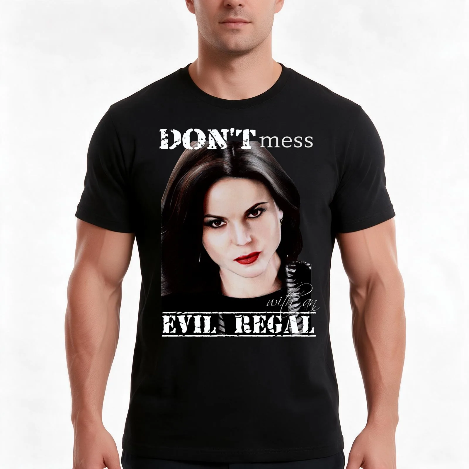 Evil Regal Shirt T-Shirt Summer Casual Cotton Tee Oversized Streetwear Tops Vintage Graphic Print Loose Fit Short Sleeve