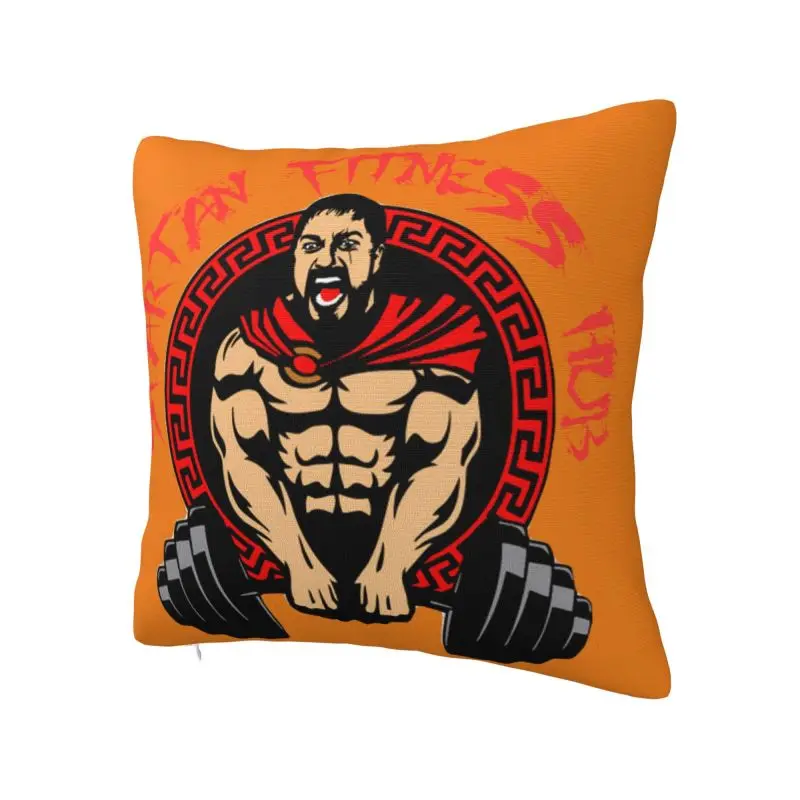 Luxury Spartan Gym Cushion Cover Velvet Bodybuilding Fitness Muscle Pillow Case Sofa Square Pillowcase Living Room Decoration