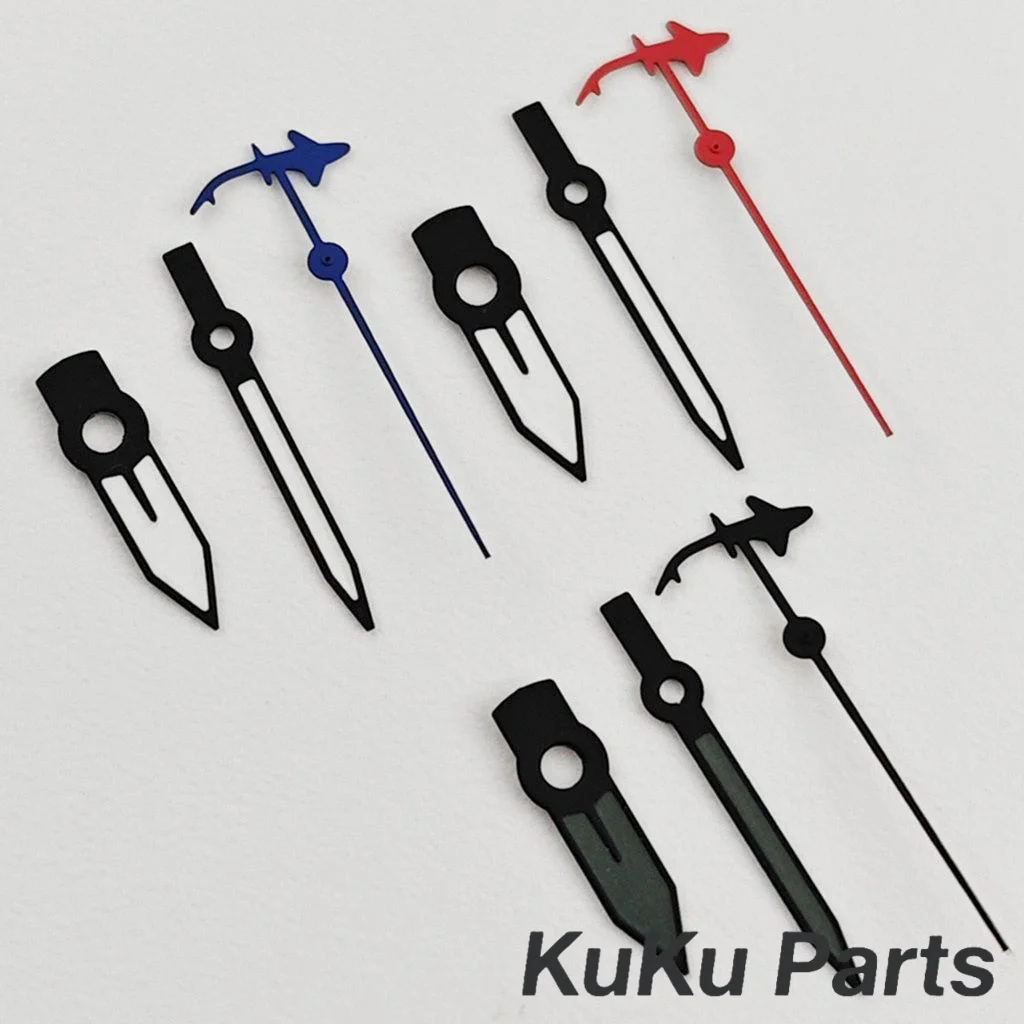 NH35 стрелки C3 зеленые супер светящиеся акулы секундные стрелки часы иглы для NH34 NH35 NH36 NH38 часы с механизмом указатели детали