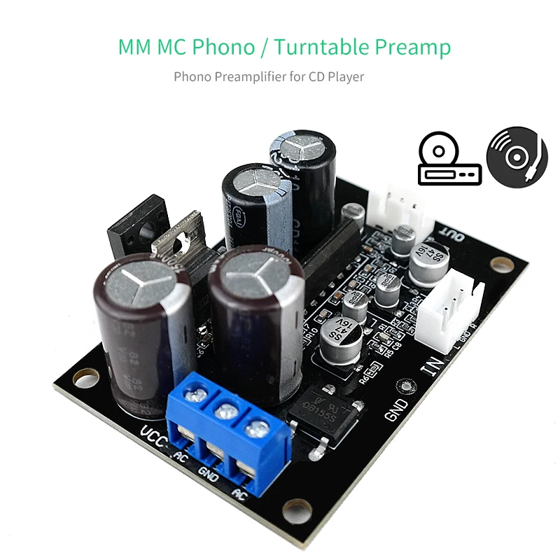 UNISIAN MM MC Vinyl Record Player Preamplifier Audio Preamp Board For Phono / Truntable CD Player