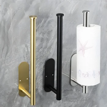 Stainless Steel Paper Towel Holder for Bathroom Kitchen No Punch Wall Mount Tissue Towel…