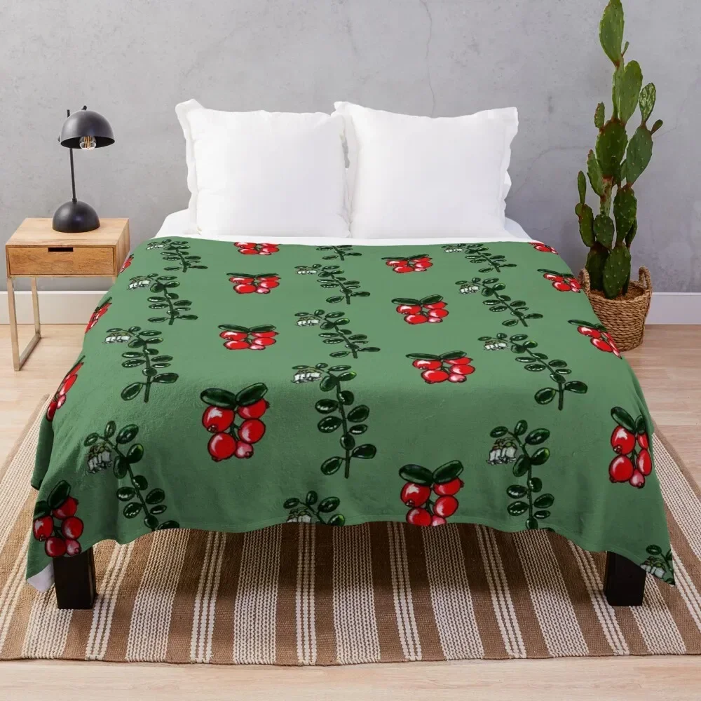 

Lingonberry Throw Blanket Personalized Gift Designers sofa bed Blankets