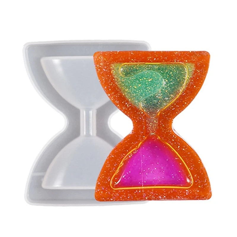 Hourglass Pendants Silicone Molds for DIY Jewelry Making Keychain Dinosaur Ornament Quicksand Resin Shaker Molds Handmade