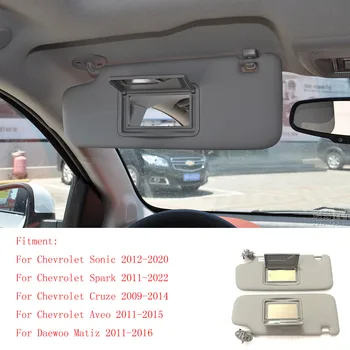 Miroir de maquillage pare-soleil gris adapté pour Daewoo Matiz Chevrolet Chevy Sonic Spark 2012 2013 2014 2015 2016
