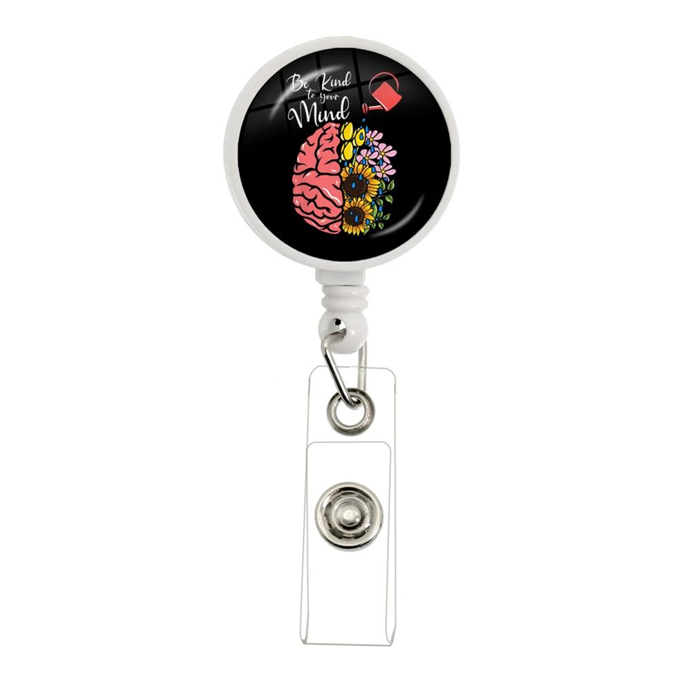 Be Kind To Your Mind Retractable Badge Reel Mental Health Matters ID Holder Psychology Psychiatry Therapist Awareness Gift