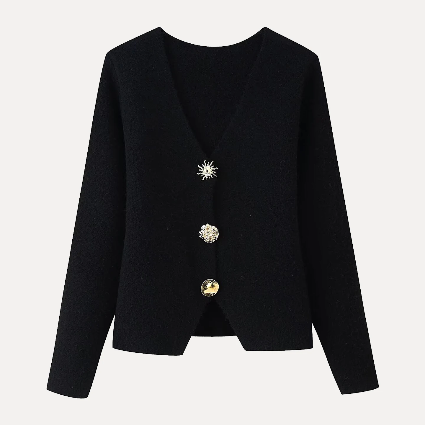 

Ele V-Ne свитер Jaet, женский модный металлический синий декор, длинный све, осеннее новое поступление, женская верхняя одежда